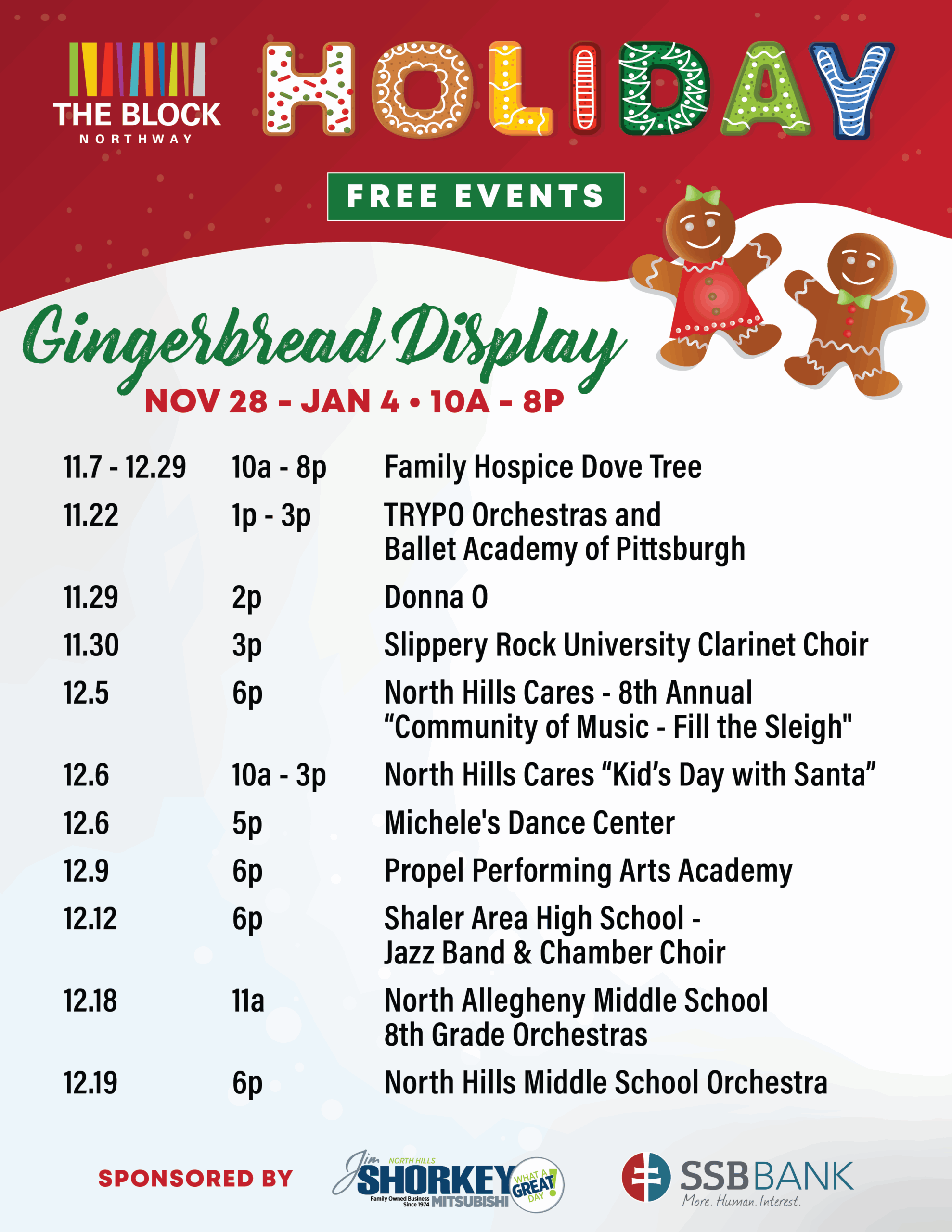 2025 Holiday Events Schedule
